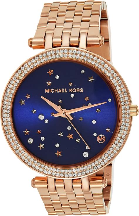 women rose gold mk watch